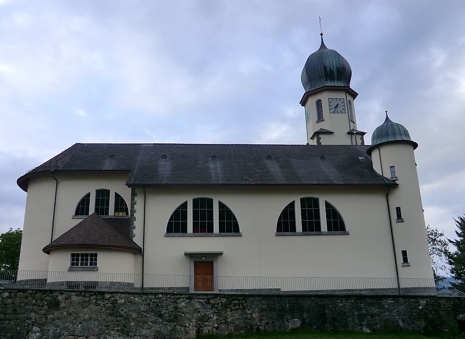 church, seelisberg, switzerland, travel, religion, architecture, HD wallpaper