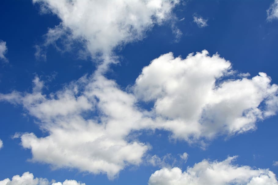 clouds during daytime, sky, blue, white, nature, still, high HD wallpaper