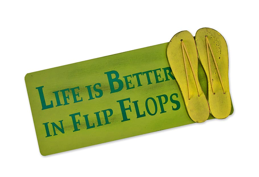 shield, postcard, live, better, flip flops, shoes, funny, greeting card HD wallpaper