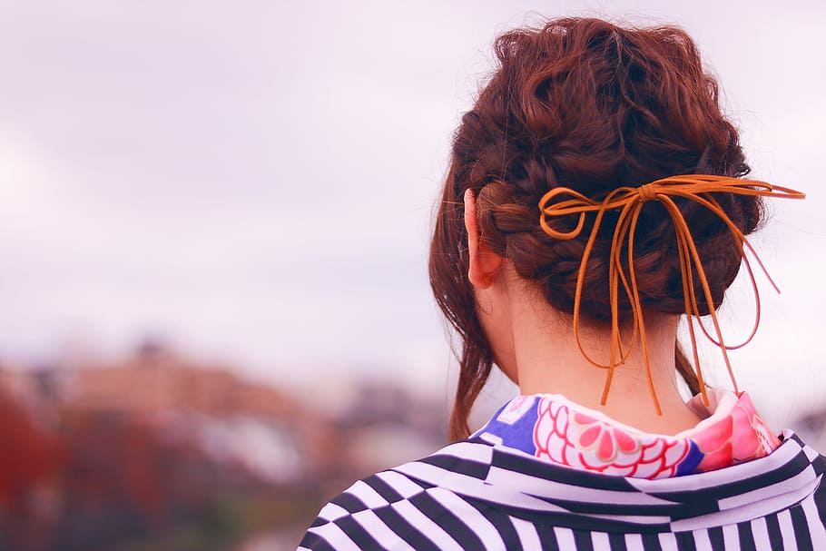 focus photography of woman with braided hair, outdoors, one Person HD wallpaper