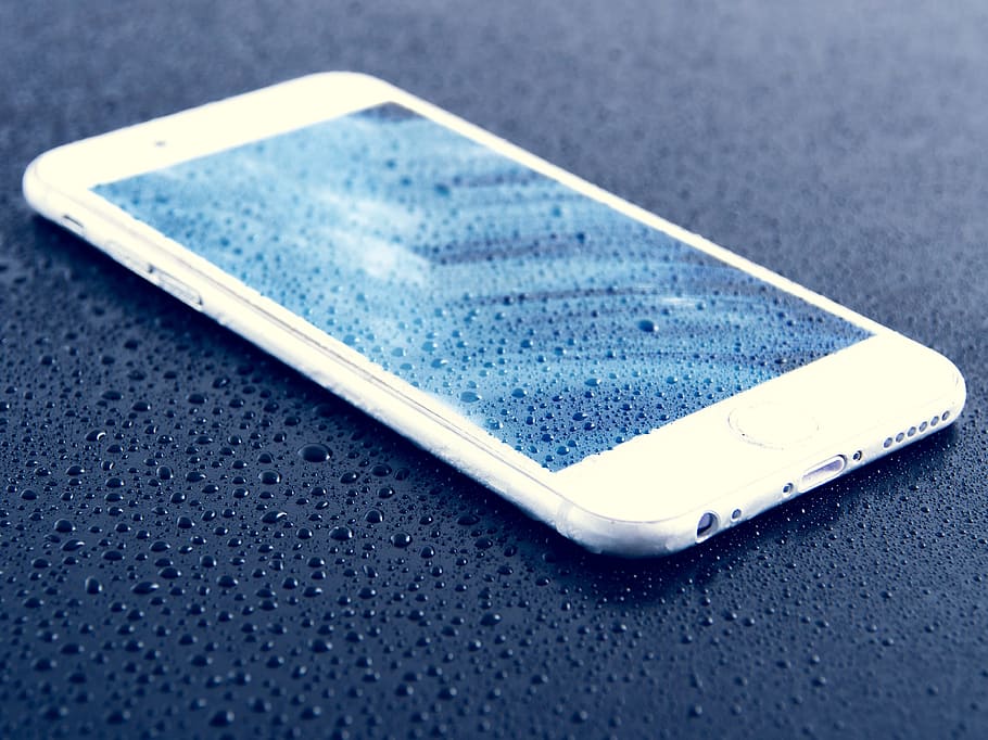 close-up photo of silver iPhone 6, ios, apple, 6s, plus, white, HD wallpaper