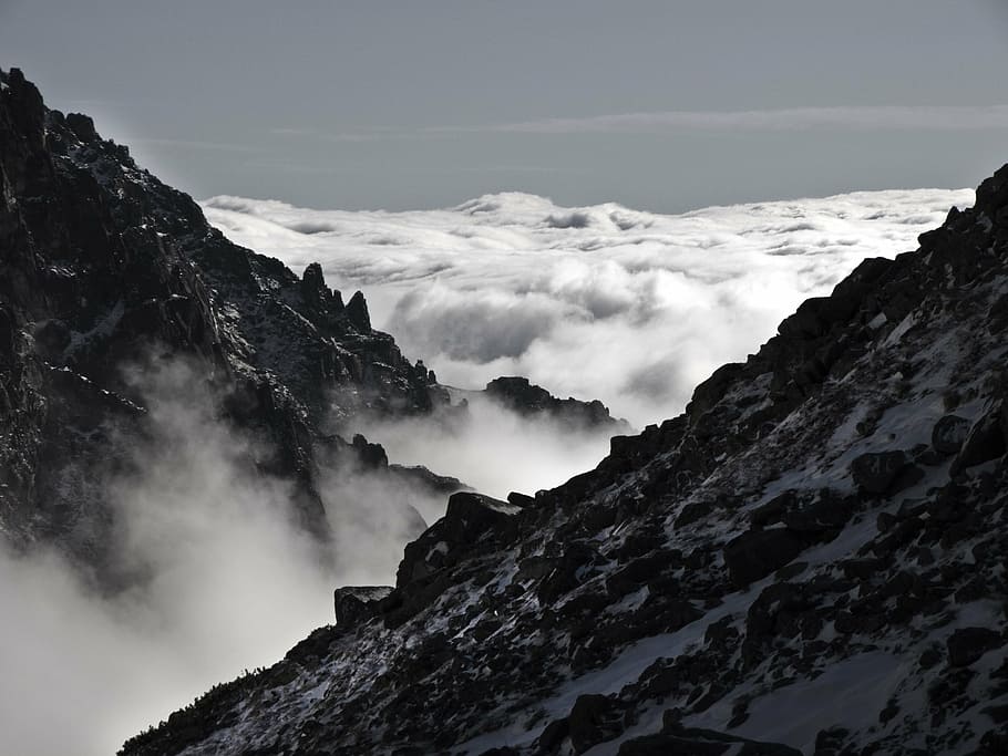 mountain, cloud, horizon, tatra mountains, slovakia, infinite HD wallpaper