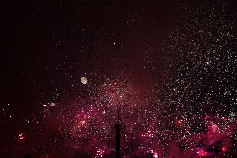 firework, skyrocket, explosive, festival, explosion, live, shiny HD wallpaper