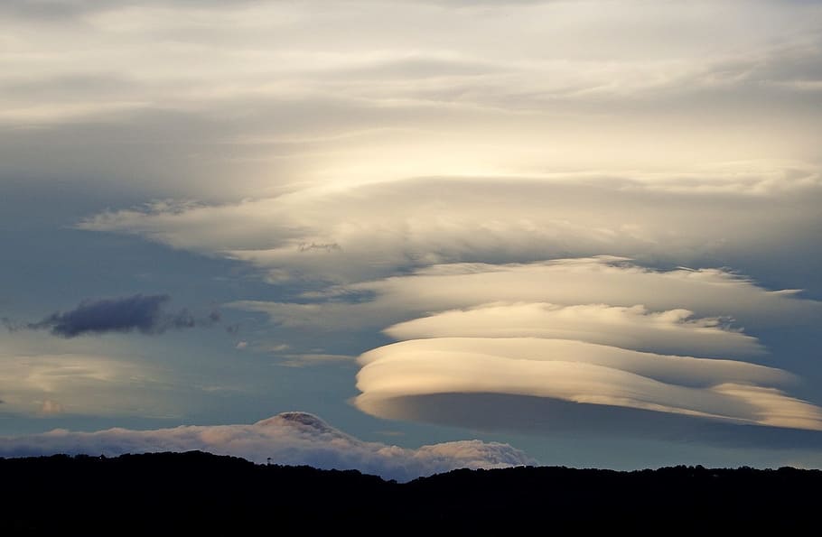 cloud, sun, sky, shadow, rays, nature, mountains, clouds, evening HD wallpaper