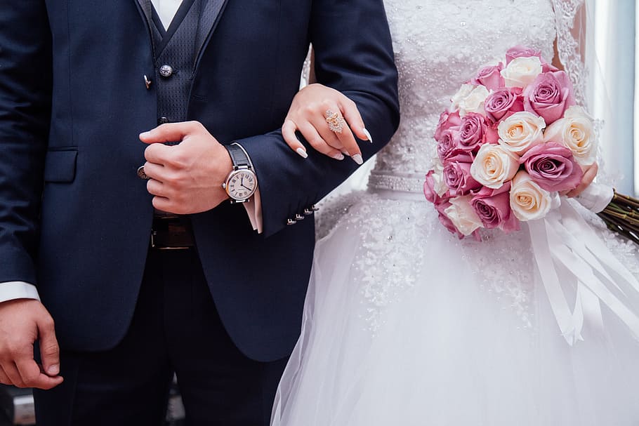 wedding of couple, people, man, guy, woman, female, girl, bride HD wallpaper