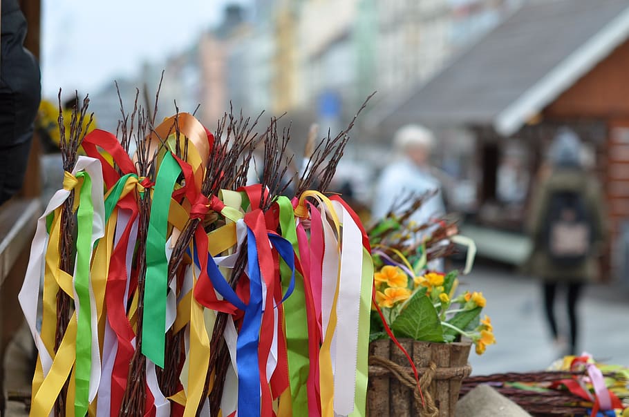easter, markets, prague, focus on foreground, incidental people HD wallpaper