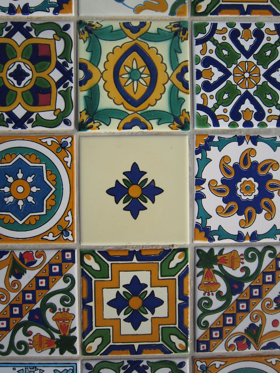Hd Wallpaper Assorted Color Floor Tiles Ceramic Arabic Pattern