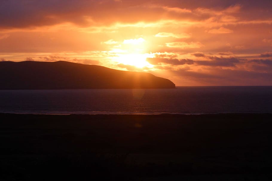 sunset, ireland, dingle, irish, landscape, travel, nature, europe HD wallpaper
