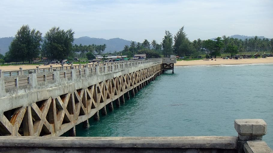 bridge, andaman, thailand, crossing, path, outdoor, way, wooden, HD wallpaper