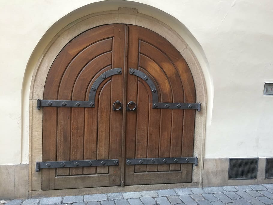 door, prague, house, entrance, architecture, closed, built structure HD wallpaper