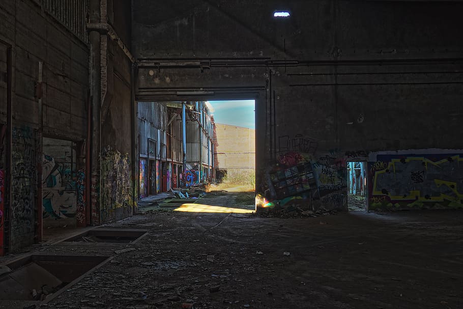 architecture, abandoned, old, building, warehouse, empty, brick HD wallpaper