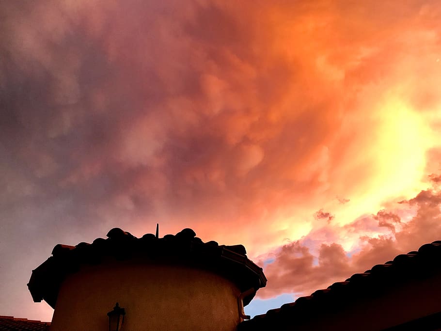 sunset, outdoors, dusk, dawn, sky, architecture, cloud - sky HD wallpaper