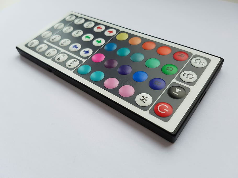 Control, Remote, Television, Colorful, tv, video, button, black HD wallpaper