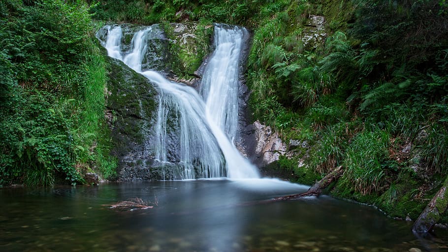 waterfalls, black forest, nature, landscape, scenics - nature HD wallpaper
