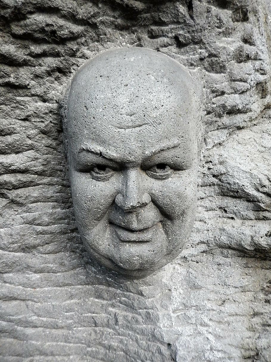 head, sculpture, face, pierre, ancient, statue, history, stone Material HD wallpaper