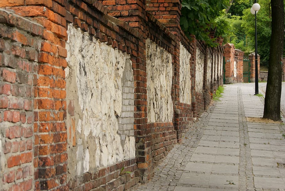 Defensive Wall, Brick, Chalk, Chelsea, old, lubelskie, poland, HD wallpaper