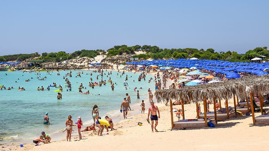 beach, sandy beach, sea, summer, vacation, holiday, tourism HD wallpaper