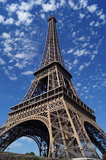 Eiffel Tower, Paris, sky, sunny, france, landmark, europe, architecture HD wallpaper