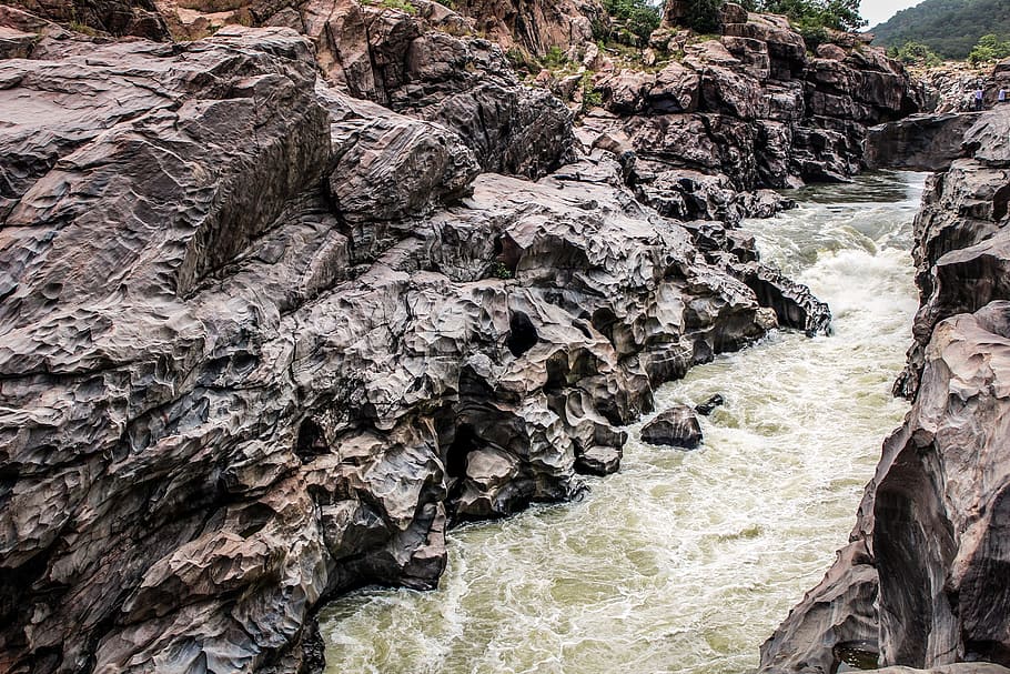 River, Gorge, India, Landscape, Nature, water, scenic, travel HD wallpaper