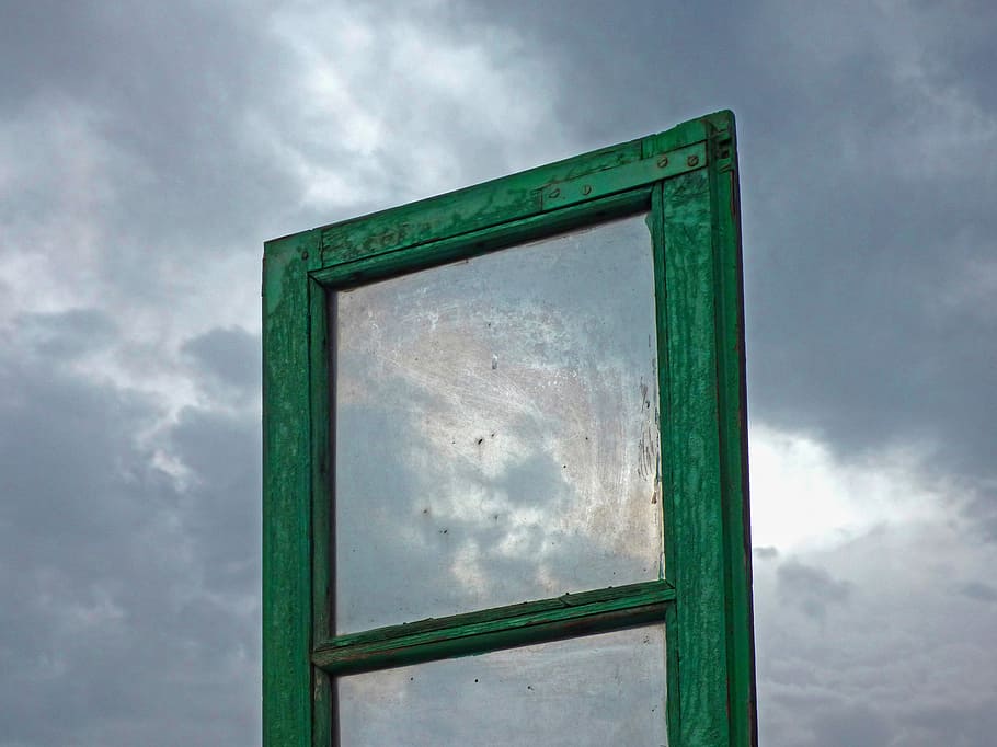 window, gray sky, threatening, symbol, grey, clouds, omen, cloud - sky HD wallpaper