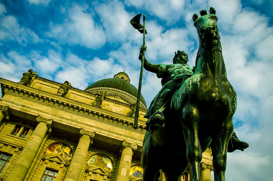 germany, munich, city, architecture, sculpture, statue, representation HD wallpaper