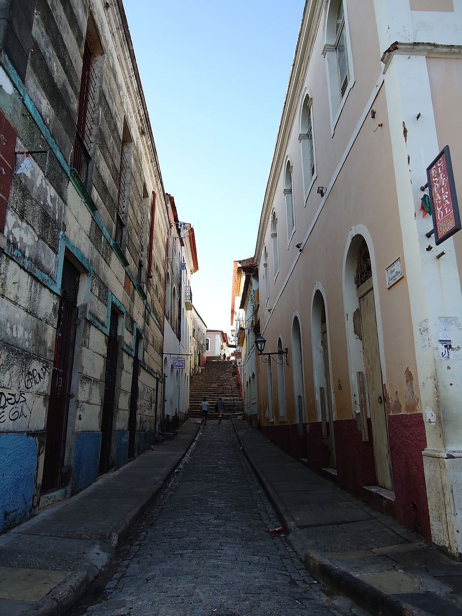 path, narrow, houses, architecture, street, europe, town, urban Scene HD wallpaper