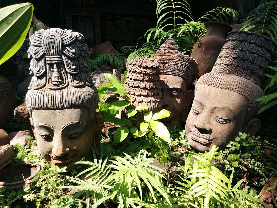 terracotta, thailand, statue, clay, pottery, culture, asia, HD wallpaper