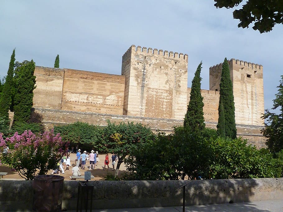 Alhambra, Andalusia, Spain, history, travel destinations, tree HD wallpaper