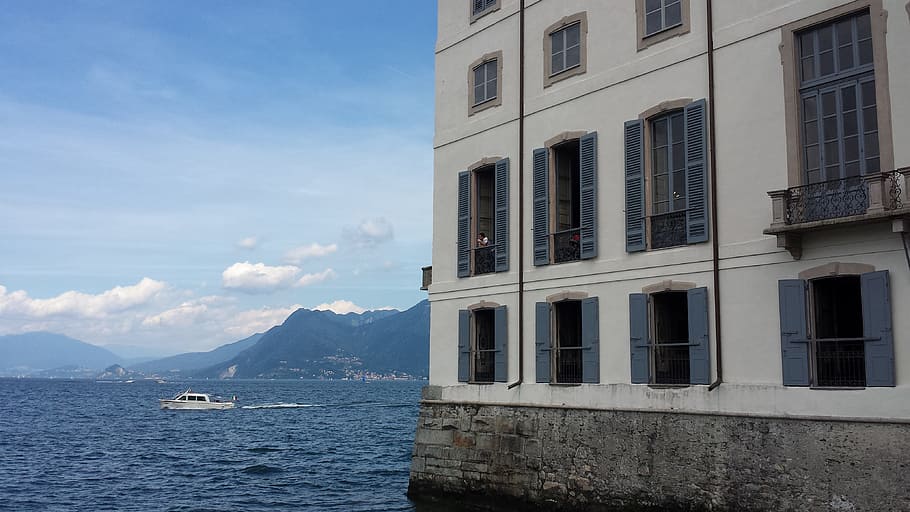 Lago Maggiore, Maggiore, Lake, Water, Boot, Hotel, landscape, HD wallpaper