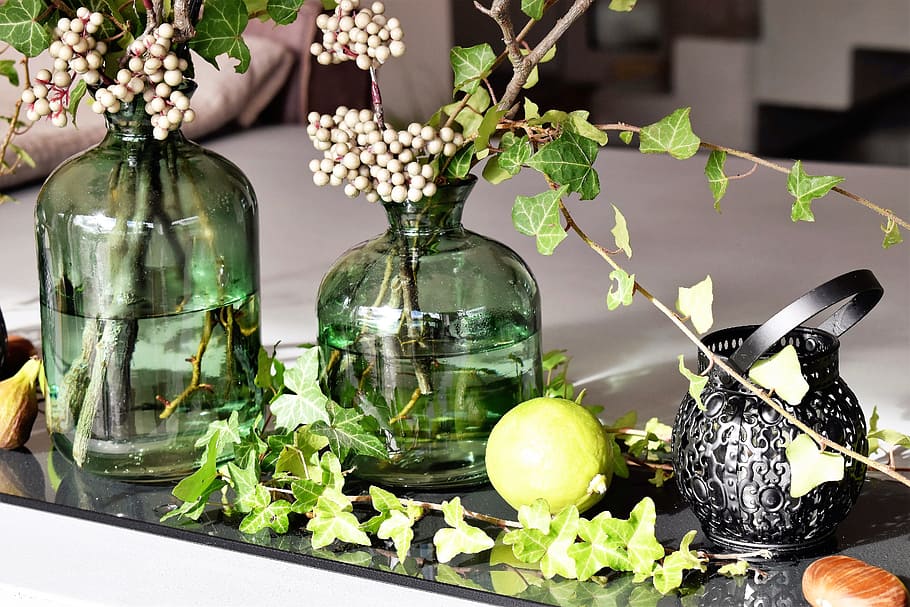 variety of flower arrangement on black surface, deco, decoration HD wallpaper
