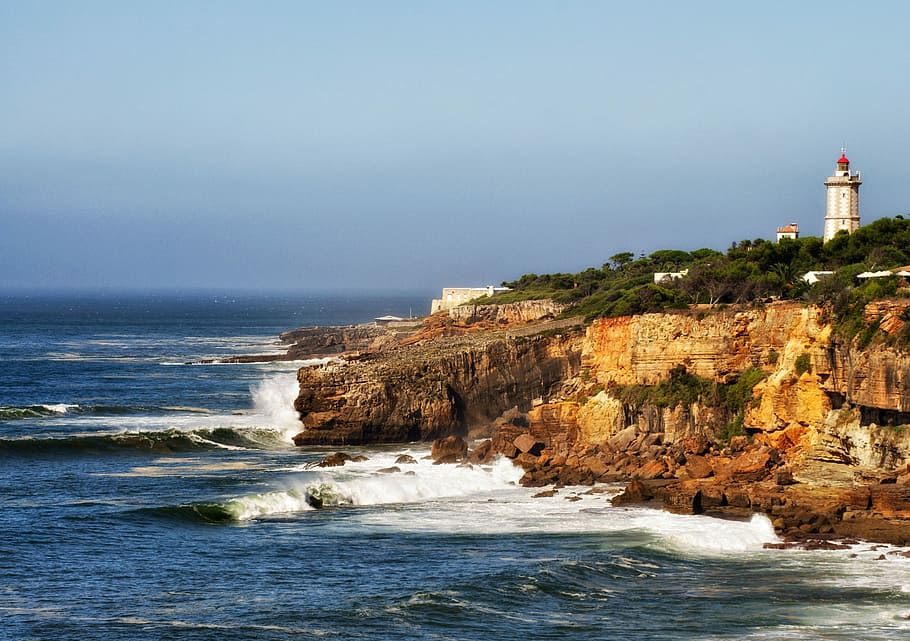Cape, Waves, Ocean, Sea, Sea, Water, Water, Blue, coastline HD wallpaper