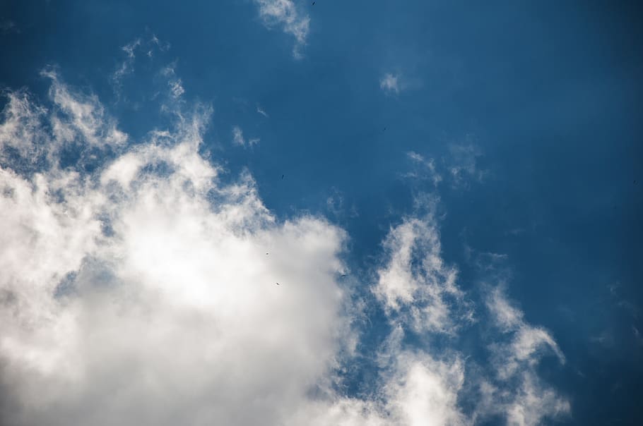 sky, cloud, blue, white, solar, summer, clouds, sunset, white clouds HD wallpaper