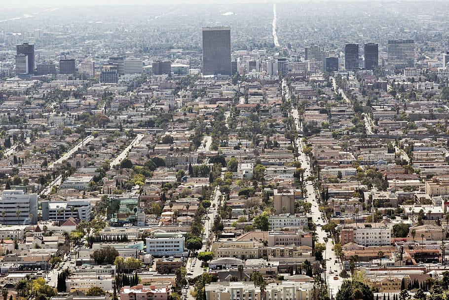 bird's eye view of city, aerial, architecture, buildings, infrastructure HD wallpaper