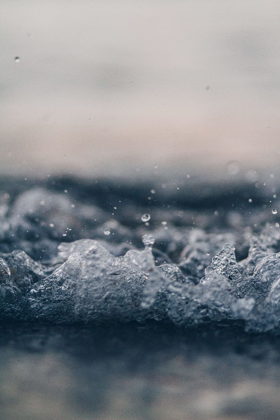shallow focus photography of water splash, Splash, drop, ocean HD wallpaper