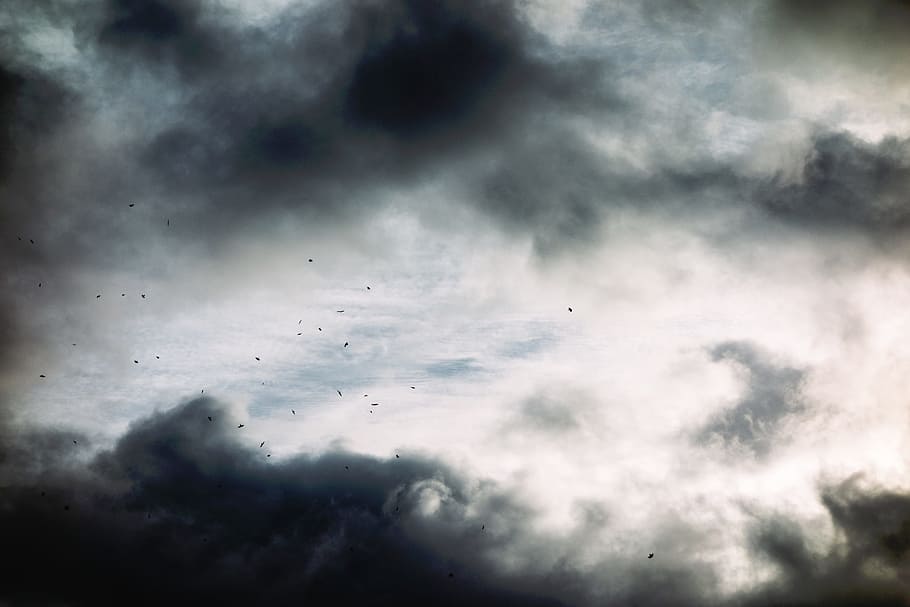 nature, dark, sky, clouds, white, black, ashes, cloud - sky, HD wallpaper