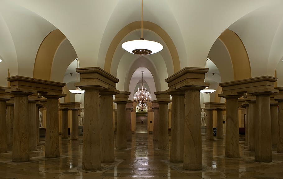photo of brown and white hallway, washington dc, capitol building, HD wallpaper
