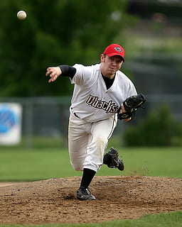 baseball, pitcher, player, sport, athlete, field, action, competition HD wallpaper
