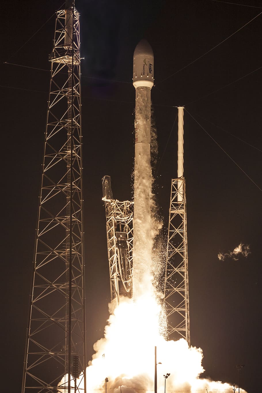 failed space rocket launching during nighttime, countdown, spacex, HD wallpaper