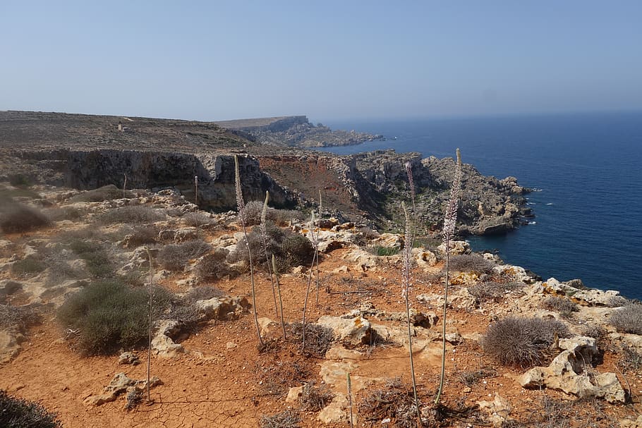 malta, side, mediterranean, cliffs, sea, scenics - nature, water HD wallpaper