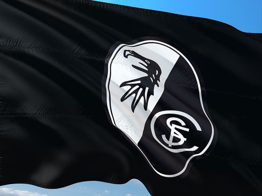 flag, logo, football, bundesliga, sc freiburg, communication, HD wallpaper