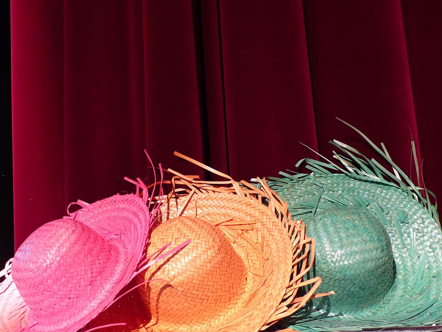 hats, scene, decor, shoe, red, textile, indoors, no people HD wallpaper