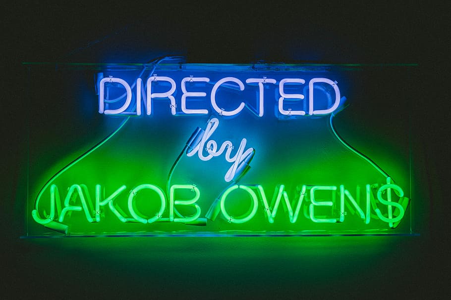 Directed by Jakob Owens neon signage, directed by Jakob Owens neon signage, HD wallpaper