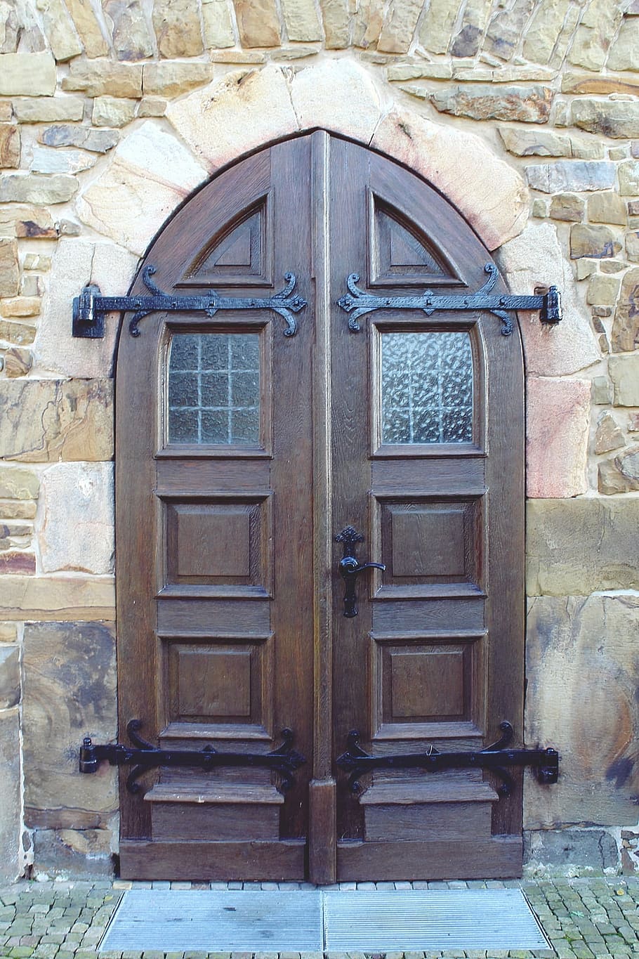 door, front door, input, house entrance, goal, wood, old, old door, HD wallpaper