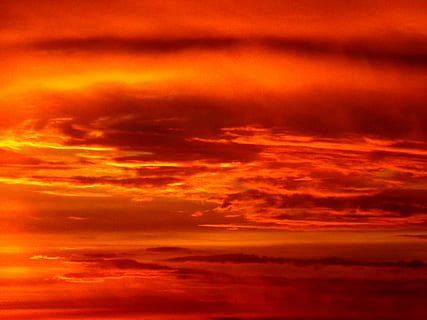 Sunset, Cloud, Fire, sky, red, in the evening, orange, dramatic sky HD wallpaper