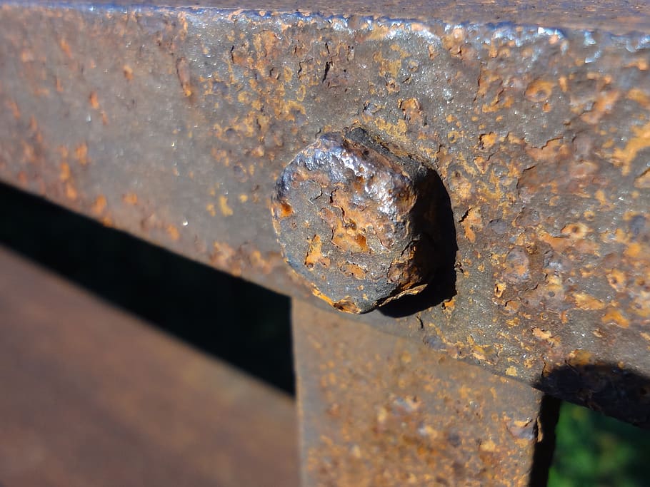 rust, screw, rusty, railing, allen, mother, metal, weathered HD wallpaper