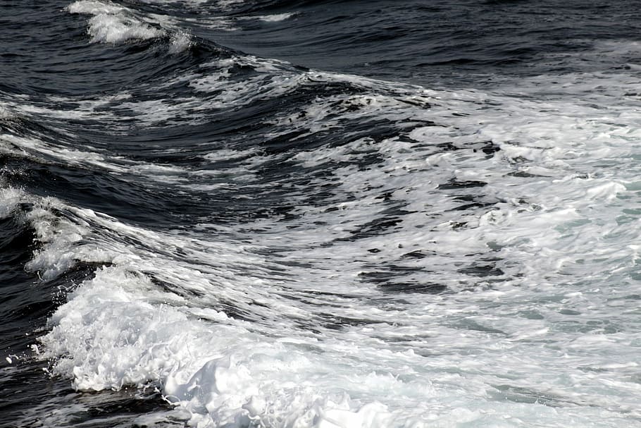 Wave, Sea, Water, Beach, Surf, Sun, blue, ocean, no people HD wallpaper