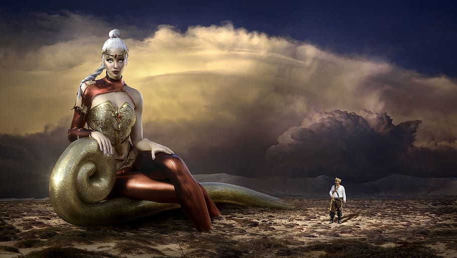 Greek god illustration, fantasy, mood, mystical, atmosphere HD wallpaper