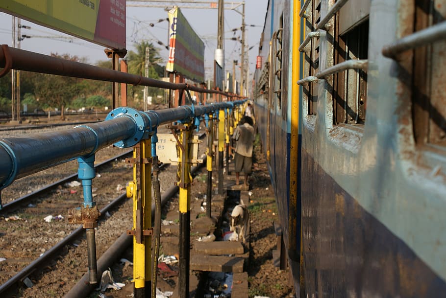 Railways, Train Tracks, Rail Yard, industry, pipe - tube, no people HD wallpaper