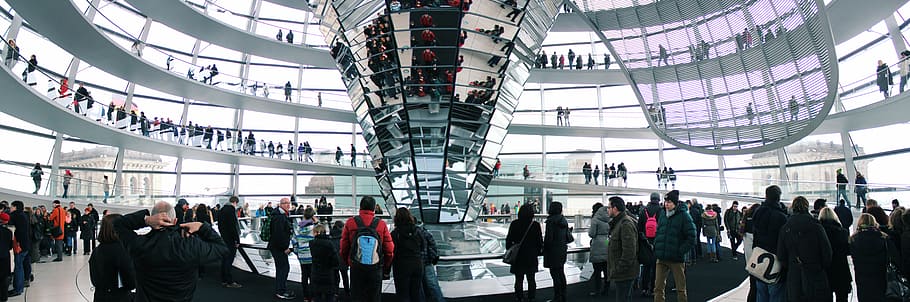 photo of mirror tower, berlin, reichstag, dome, government, glass dome, HD wallpaper