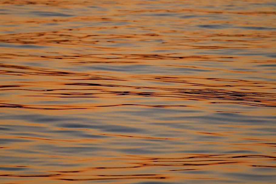 body of water, sunset, mirroring, dusk, lake, sea, evening HD wallpaper